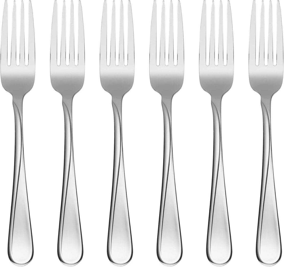 Flatware Flight Dinner Forks 18/0 Silverware Set for 6, (6-Piece)