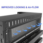 2U Perforated Blank Panel - Steel 19" Rack Mount
