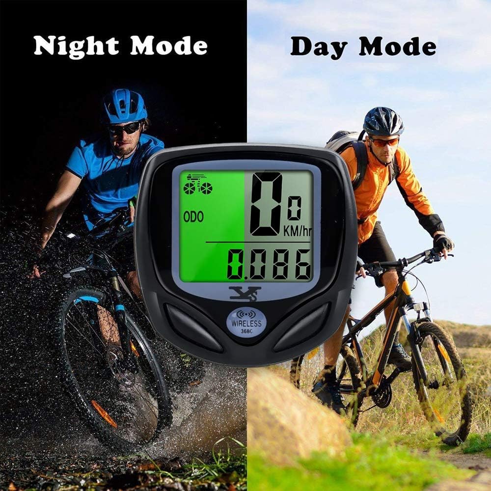 Bicycle Speedometer and Odometer Wireless Waterproof Cycle Bike Computer with LCD Display & Multi-Functions by YS