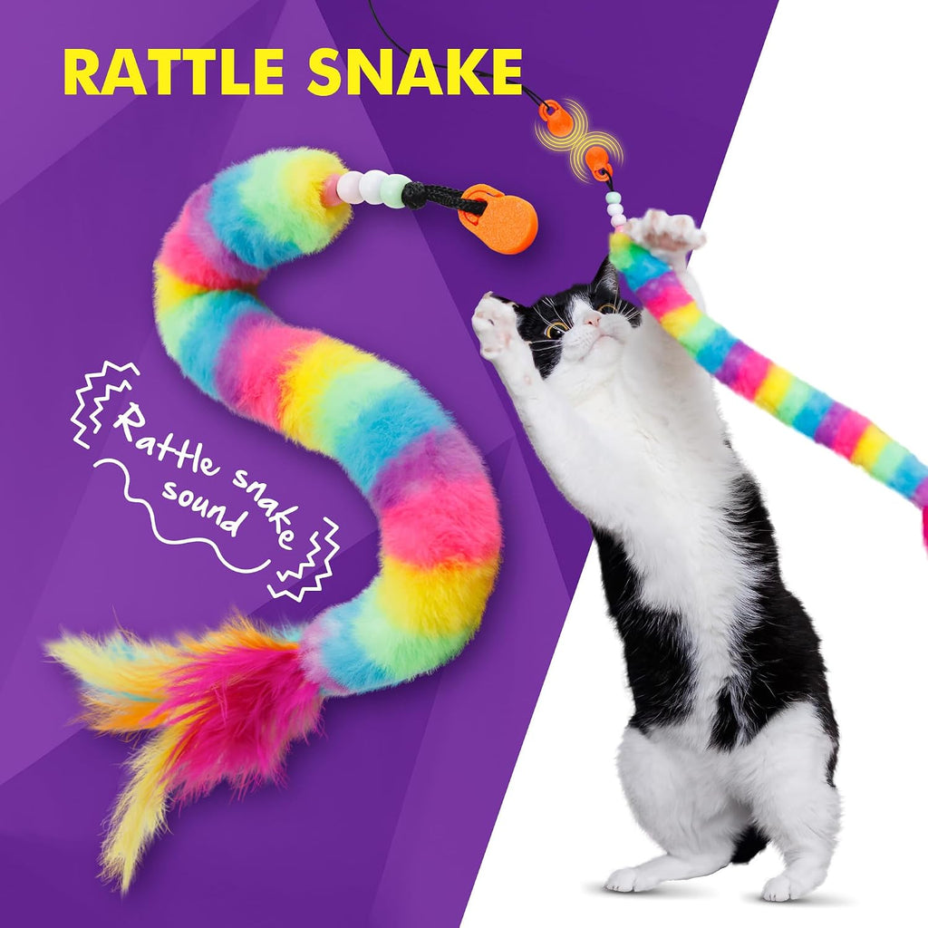 Snatch Pack - 5 Magnetic Attachments for The Snatch Magnetic Wand Toy - Catnip Mouse, Rattle Snake, Crinkle Fish