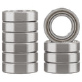 XIKE 10 Pcs MR125ZZ Bearings 5x12x4mm, Double Shield Seals Metal.