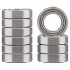 XIKE 10 Pcs MR125ZZ Bearings 5x12x4mm, Double Shield Seals Metal.