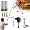 13ft Gutter Cleaning Tools From the Ground, No Ladder Needed, 3-in-1 Gutter Cleaner Pole with Replaceable Brush Rake
