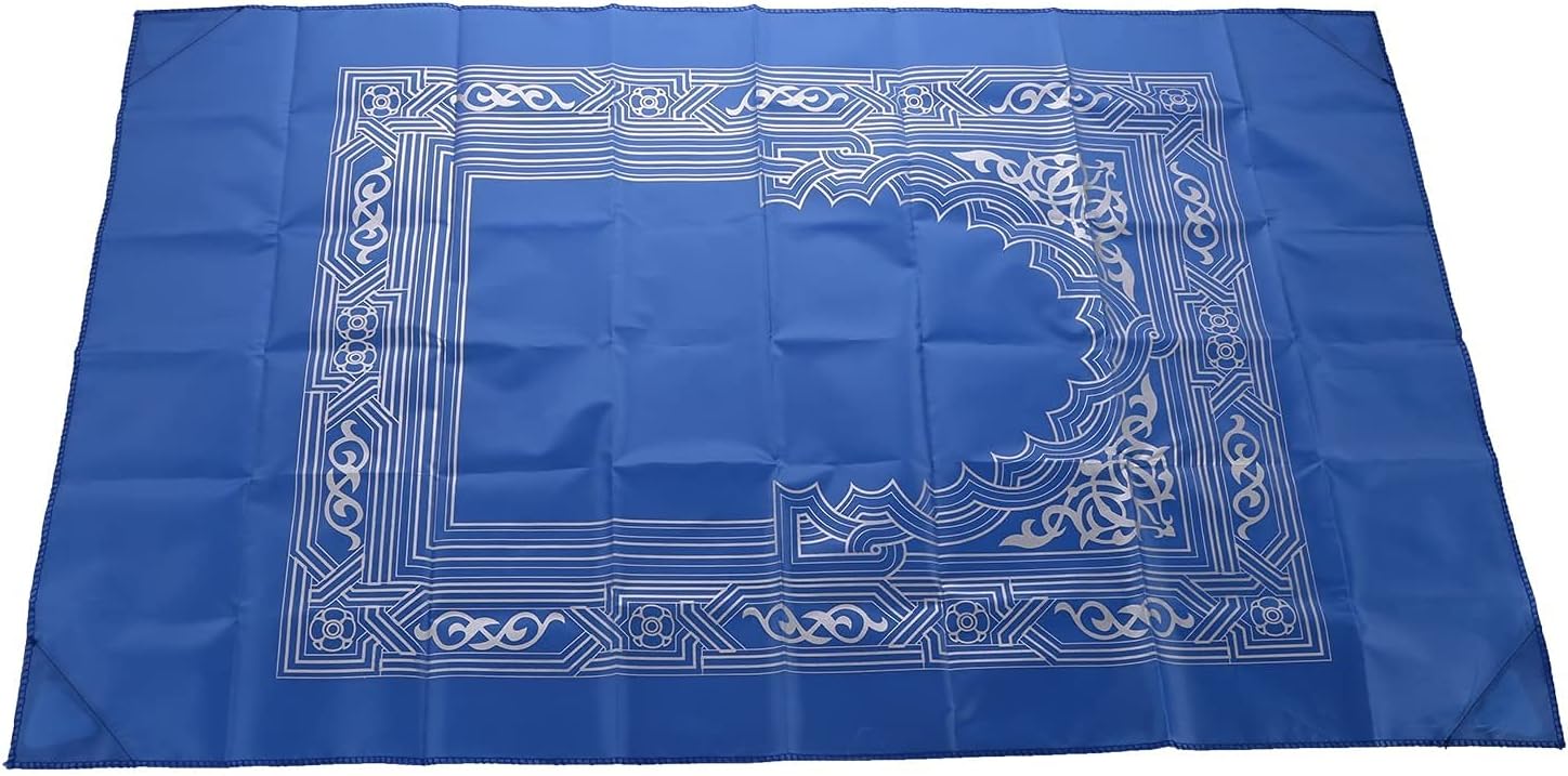 1 Pieces Portable Travel Prayer Mat with Compass, Waterproof Polyester Prayer Rug, Muslim Travel Prayer Mat, for