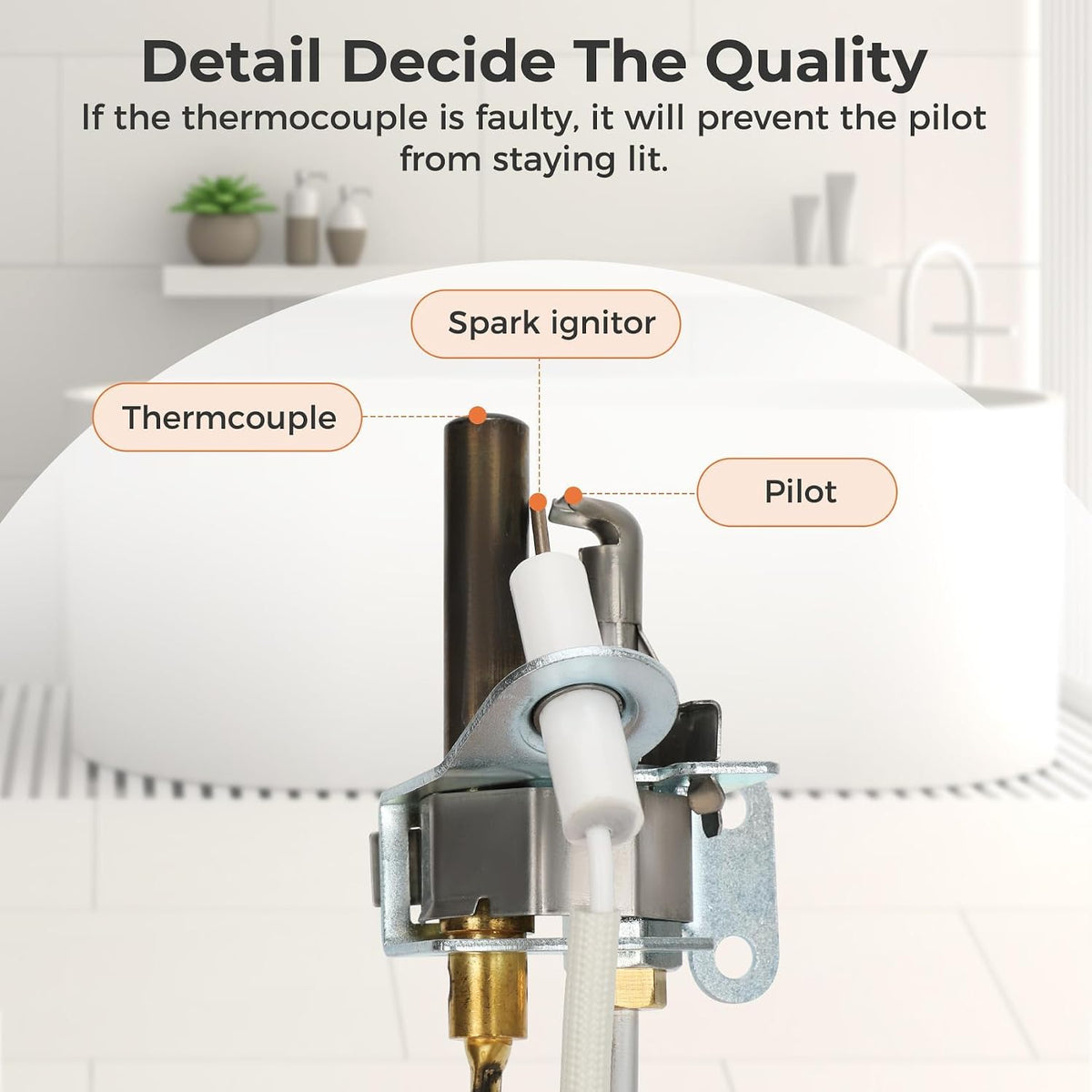 SP20824 Pilot Assembly for Water Heater Parts Compatible with Rheem Ruud