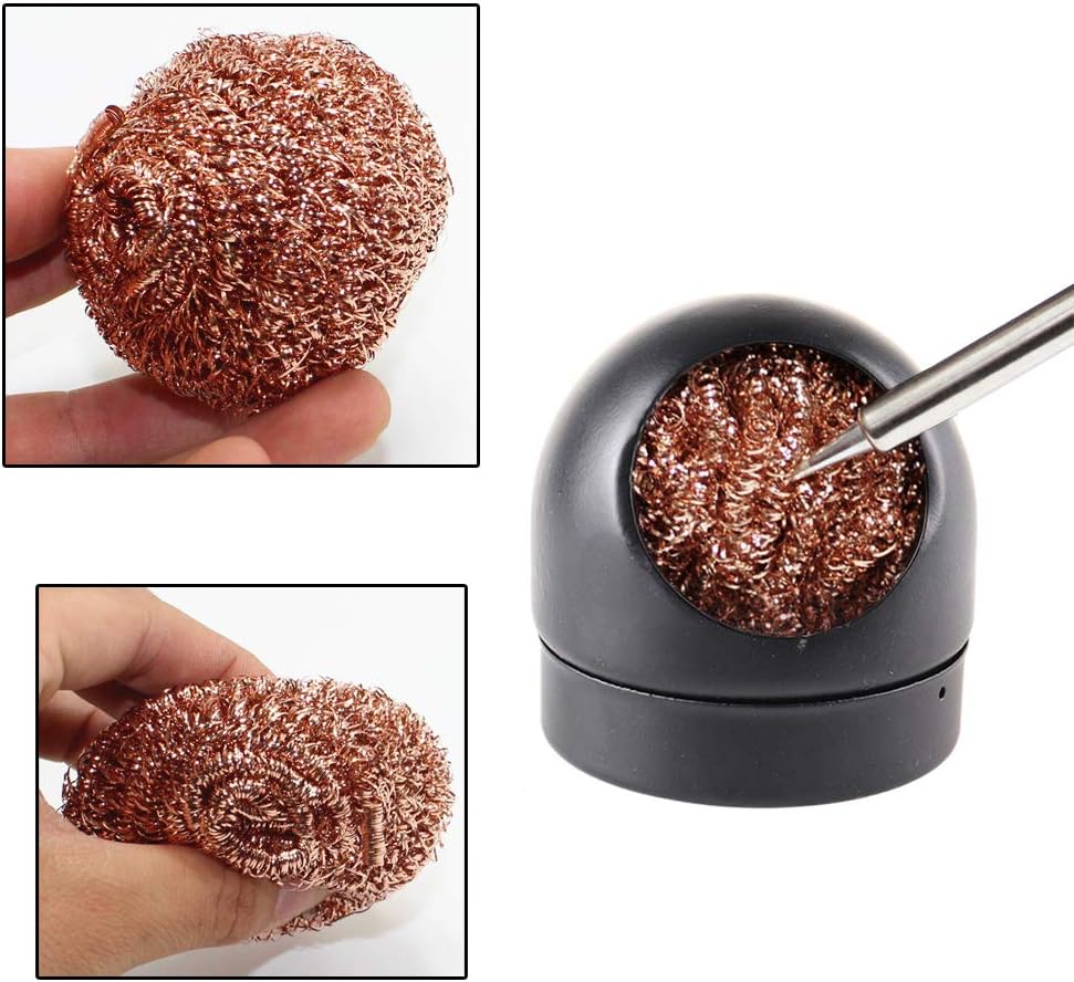 4-in-1 welding tool set, soldering iron tip cleaner + 0.6mm solder wire (1.76 oz / 50 g) + Rosin Solder Flux Paste