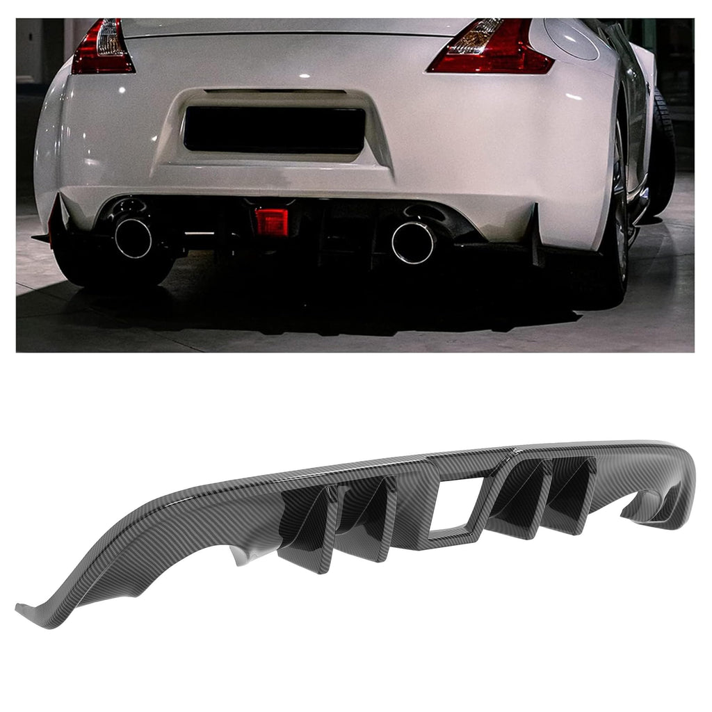 HECASA Rear Diffuser Compatible with 2009-2020 Nissan 370Z Z34 2DR