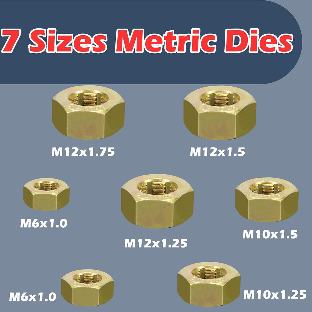 15PCS Metric Thread Chaser Set Master Thread Rethreading Kit With Case