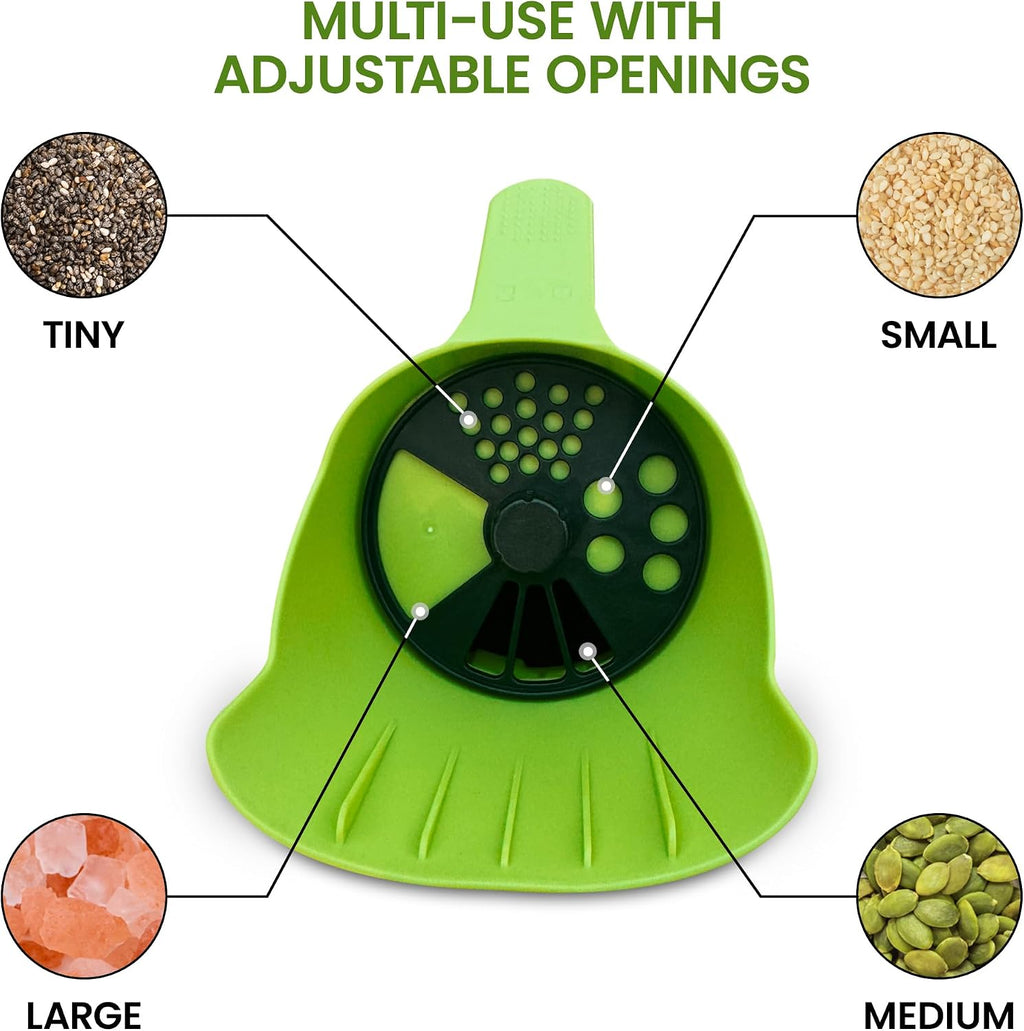 Garden Guru Handheld Seed Spreader Shaker – Multi Use Grass Seed, Fertilizer, Salt, Ice & Snow Melt Spreader –