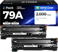 79A Black Toner Cartridge Combo Set (2-Pack with chip) High Yield Replacement for HP 79A CF279A Compatible with HP