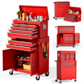 10-Drawer Rolling Tool Chest with wheels, Lockable 2-in-1 Tool Box