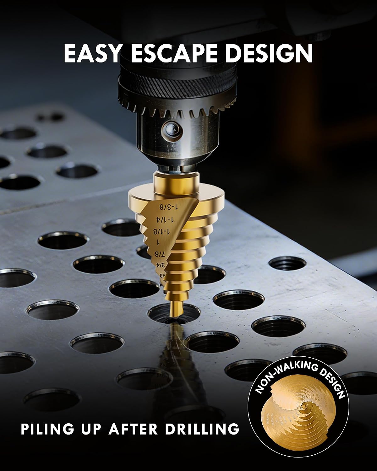 3/16" to 1-3/8" HSS Step Drill Bit Set