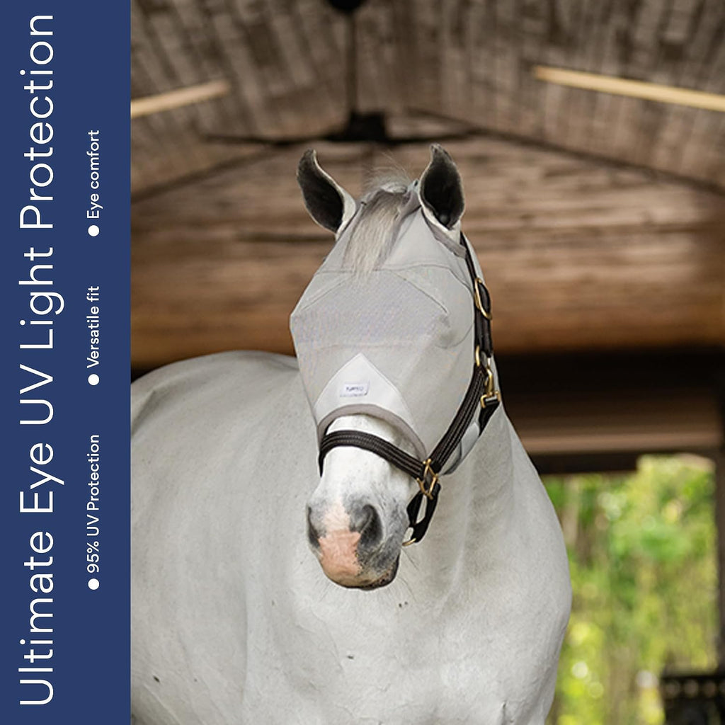 Horse Fly Mask Without Ears, Built-in Visor, Standard Medium/Large