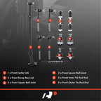 A-Premium 11Pcs Front Suspension Kit, Sway Bar Link