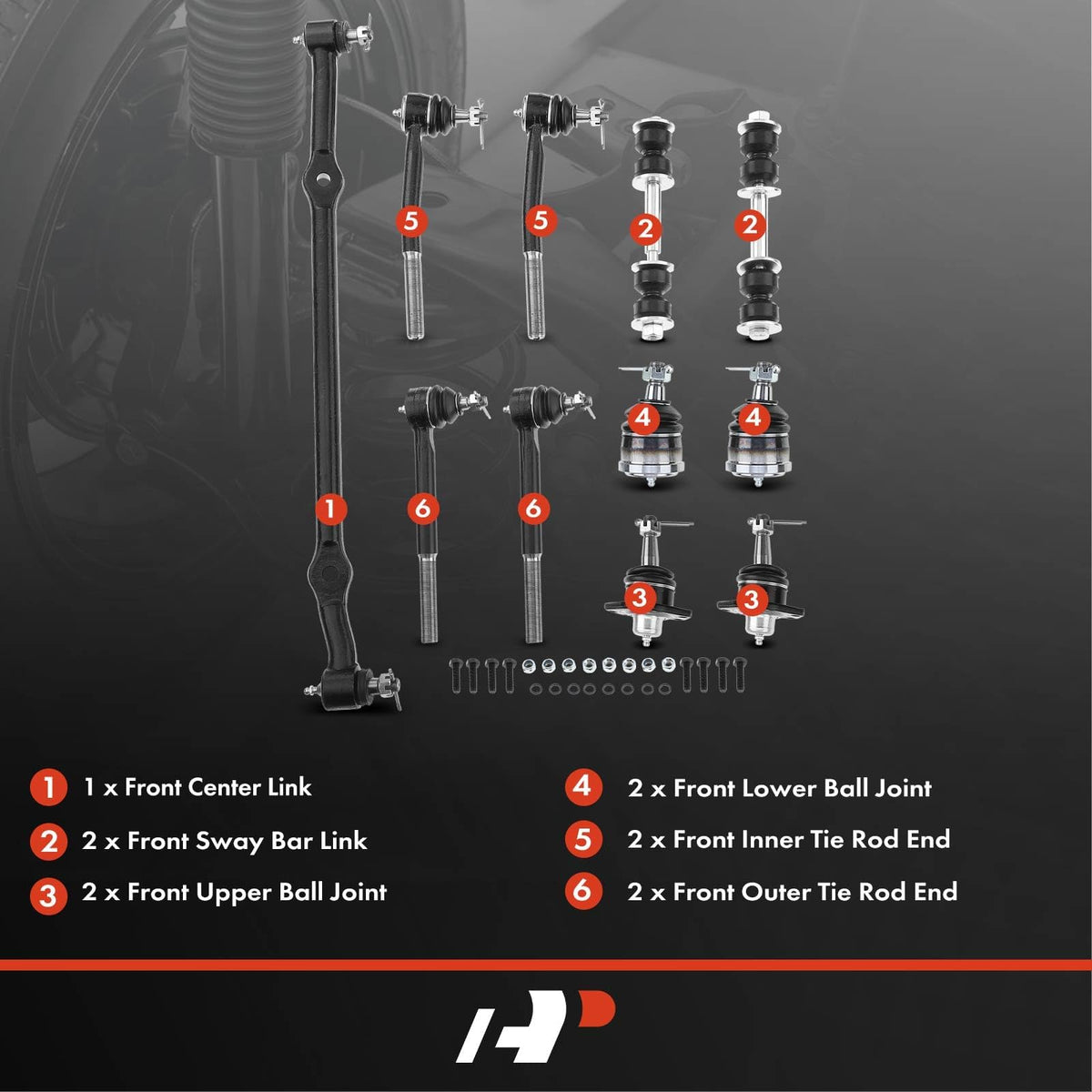 A-Premium 11Pcs Front Suspension Kit, Sway Bar Link