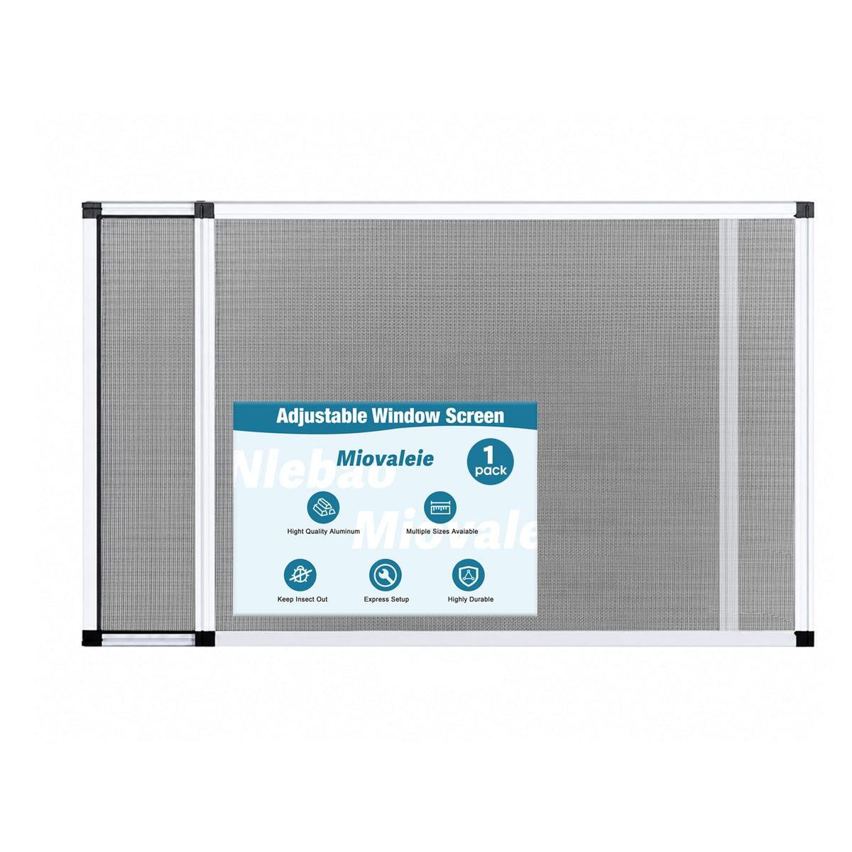 Expandable Window Screen，Adjustable Window Screen (15" H x 21" - 40" W)