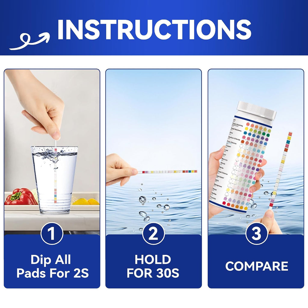 21-in-1 Drinking Water Test Strips, 125ct for Well & Tap