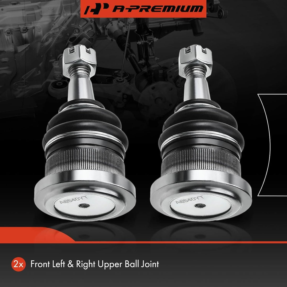 A-Premium 2-Pack Front Upper Ball Joint, Compatible with Chevy, GMC