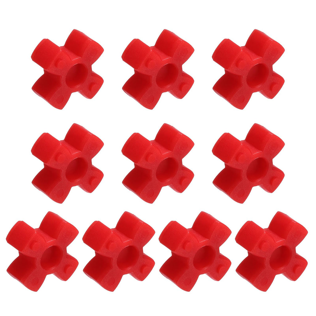 uxcell 10pcs GS14 Coupling Insert, Urethane Flexible Solid Type Jaw Coupling Center Insert for L-Jaw Couplings L-Jaw Couplers Set, Red