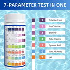 7 in 1 Accurate Pool Test Strips, 150-Count Hot Tub & Spa Test Strip