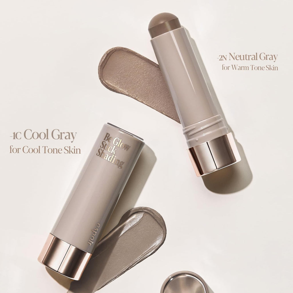 Be Glow Shading Stick Contour #2 Cool Gray│Creamy Solid Texture & Smooth Gliding on Face with Hyaluronic Peptide