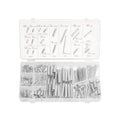 50456A Spring Assortment Set, 200 Piece, Extension and Compression Springs Kit, Zinc Plated Steel Mechanical