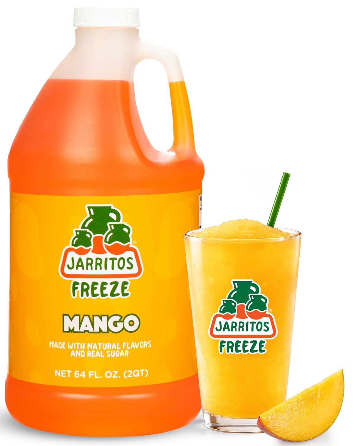 Freeze Mango Slushie Mix Syrup, Slushy Machine-Ready, 1/2 Gal