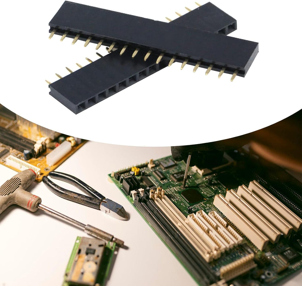 Antrader 30pcs 2.54mm 16Pin PBC Female Header Socket Connector Strip