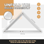 Relaxweex 24 Inch Folding Triangle Ruler Aluminum Framing Square