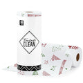 Microfiber Cleaning Cloth Roll - 30 Sheets (Christmas White)