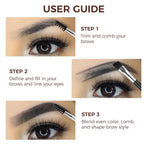 Eyebrow Pomade Kit with Eyebrow Brush, Waterproof &Long Lasting (#03 Brown)