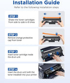 TN830XL Toner Cartridge Replacement for Brother TN830XL TN830 4 Pack