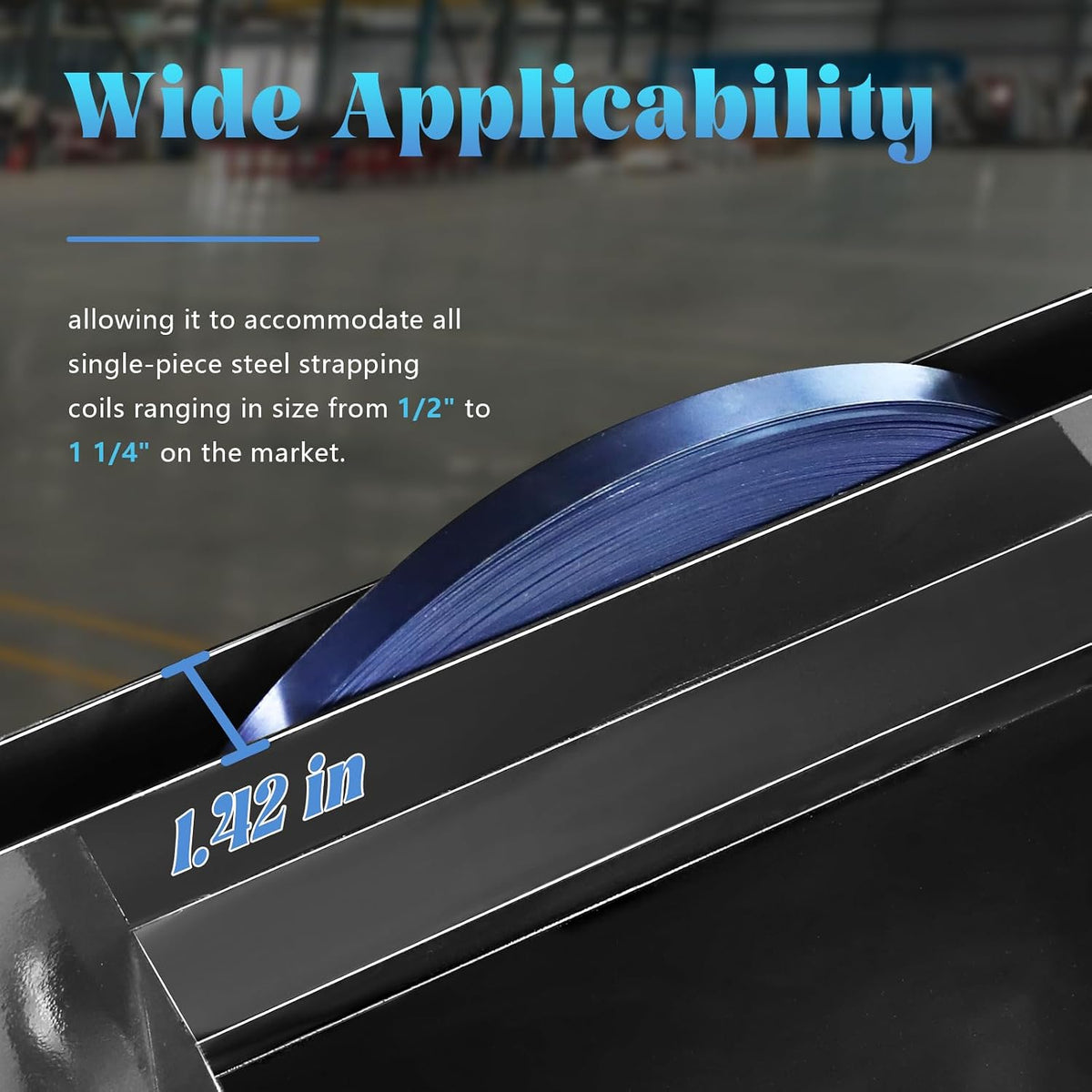 Heavy Duty Strapping Cart & Dispenser for Steel Strapping Coils with Over 9.5" Core Size Integrated Tool & Seal Tray