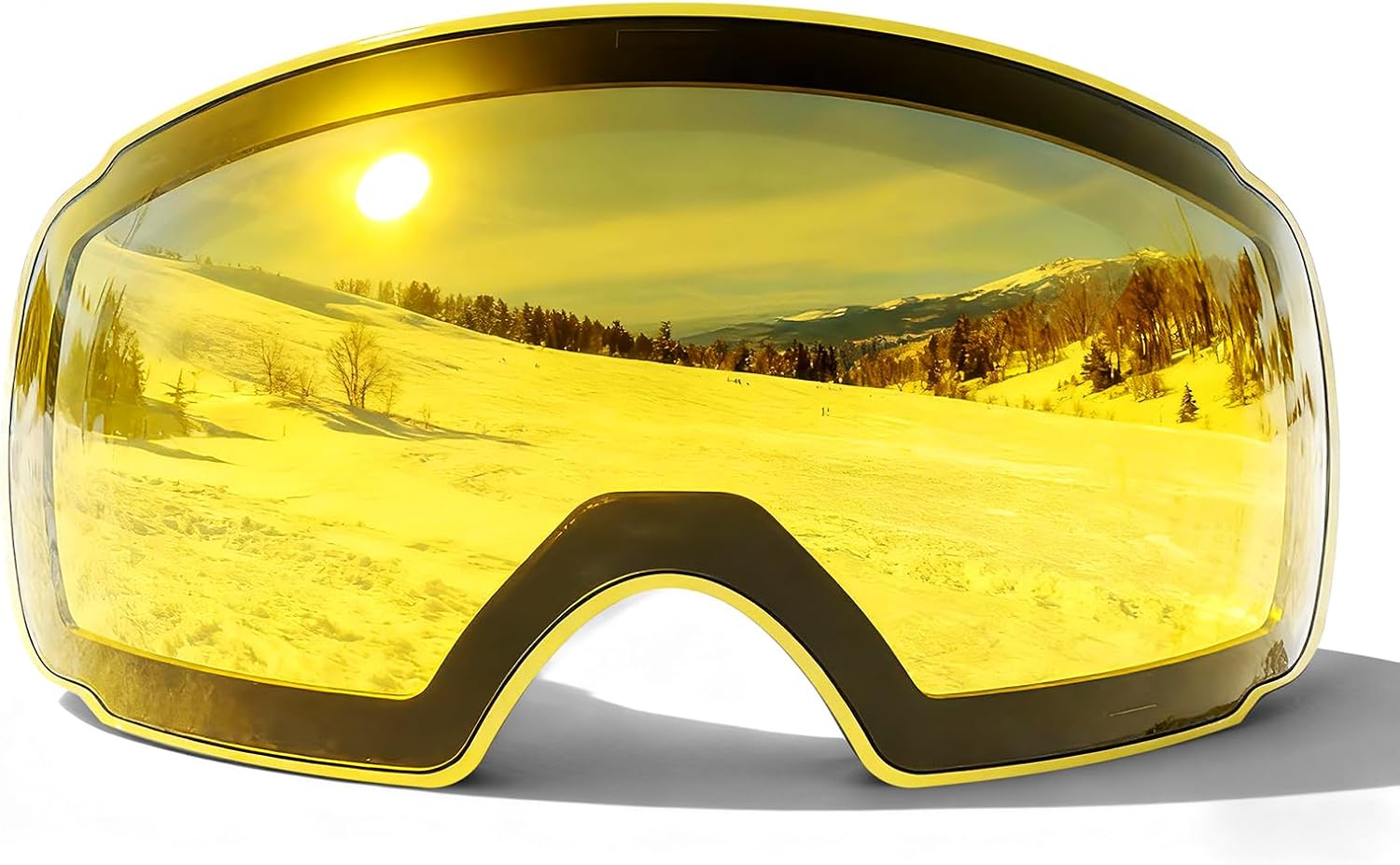 Magnetic Ski Goggles, Interchangeable OTG Snowboard Goggles | SGS-certified anti-fog lenses, 16 N52 magnets