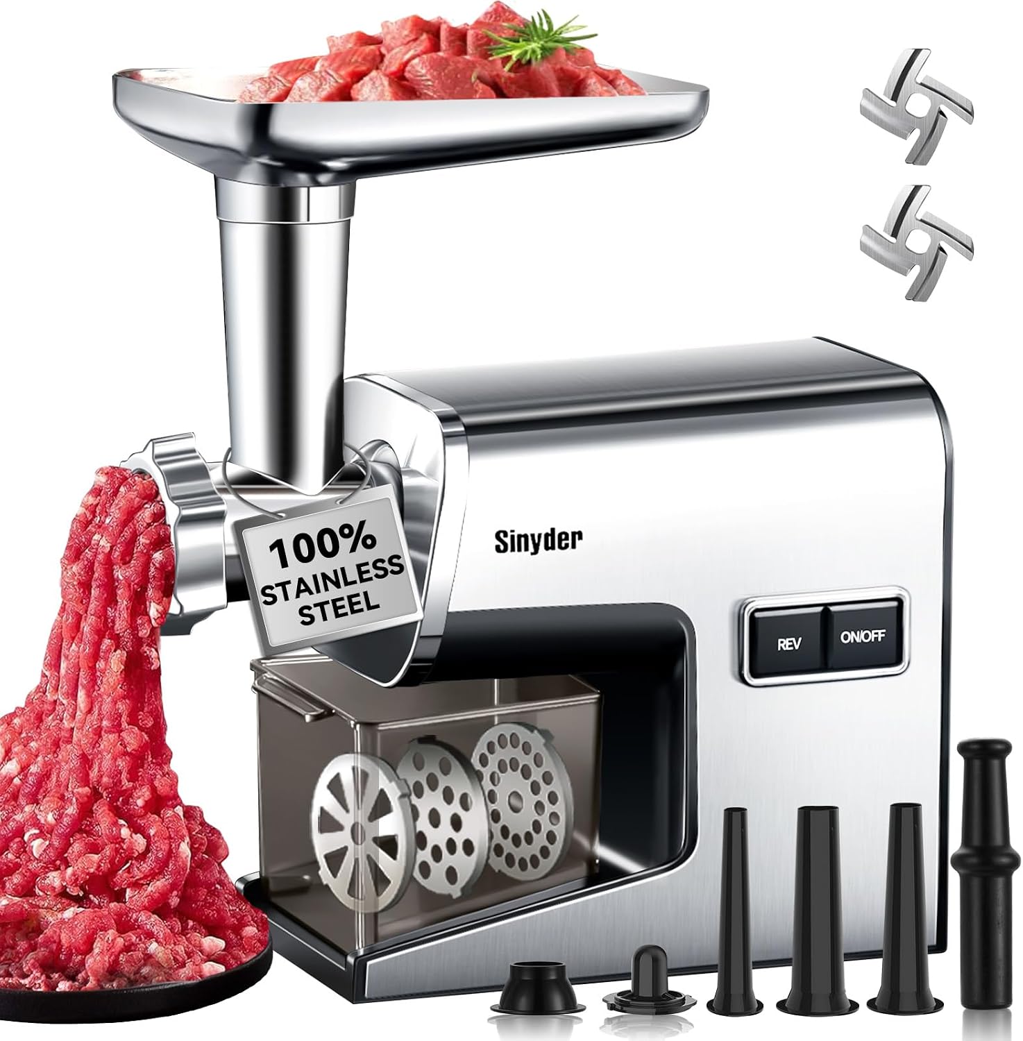3000W Electric Meat Grinder 304 Stainless Steel Heavy Duty Mincer