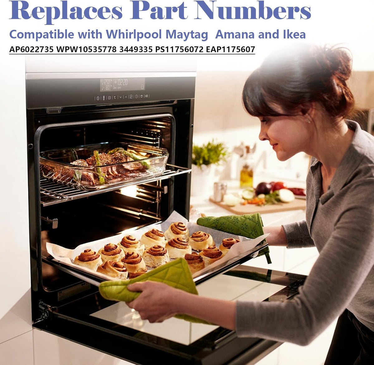 W10535778 WPW10535778 Range Oven Door Seal Gasket Fits for Whirlpool