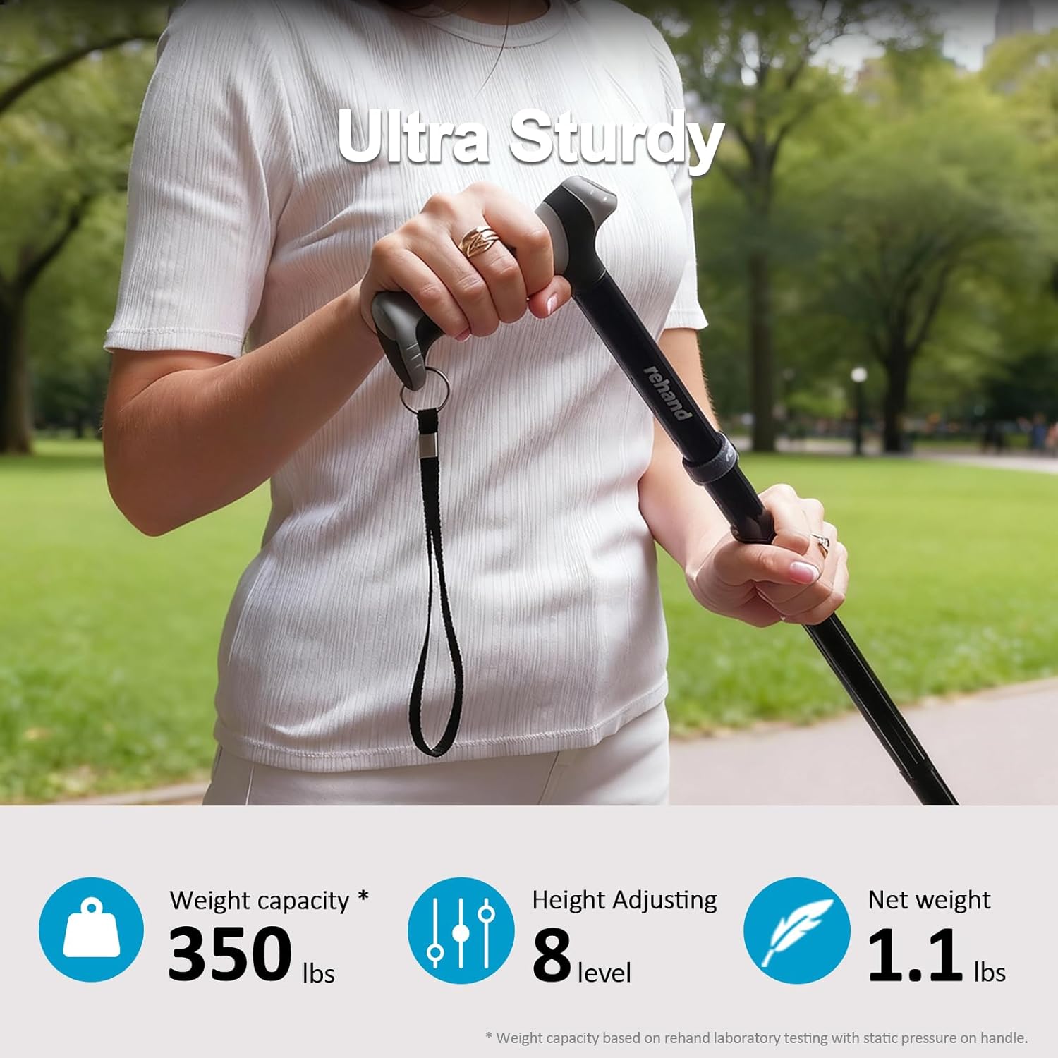 Walking Cane - Foldable, Adjustable, Collapsible Walking Canes for Men & Women, Heavy Duty All Terrain Tip, with