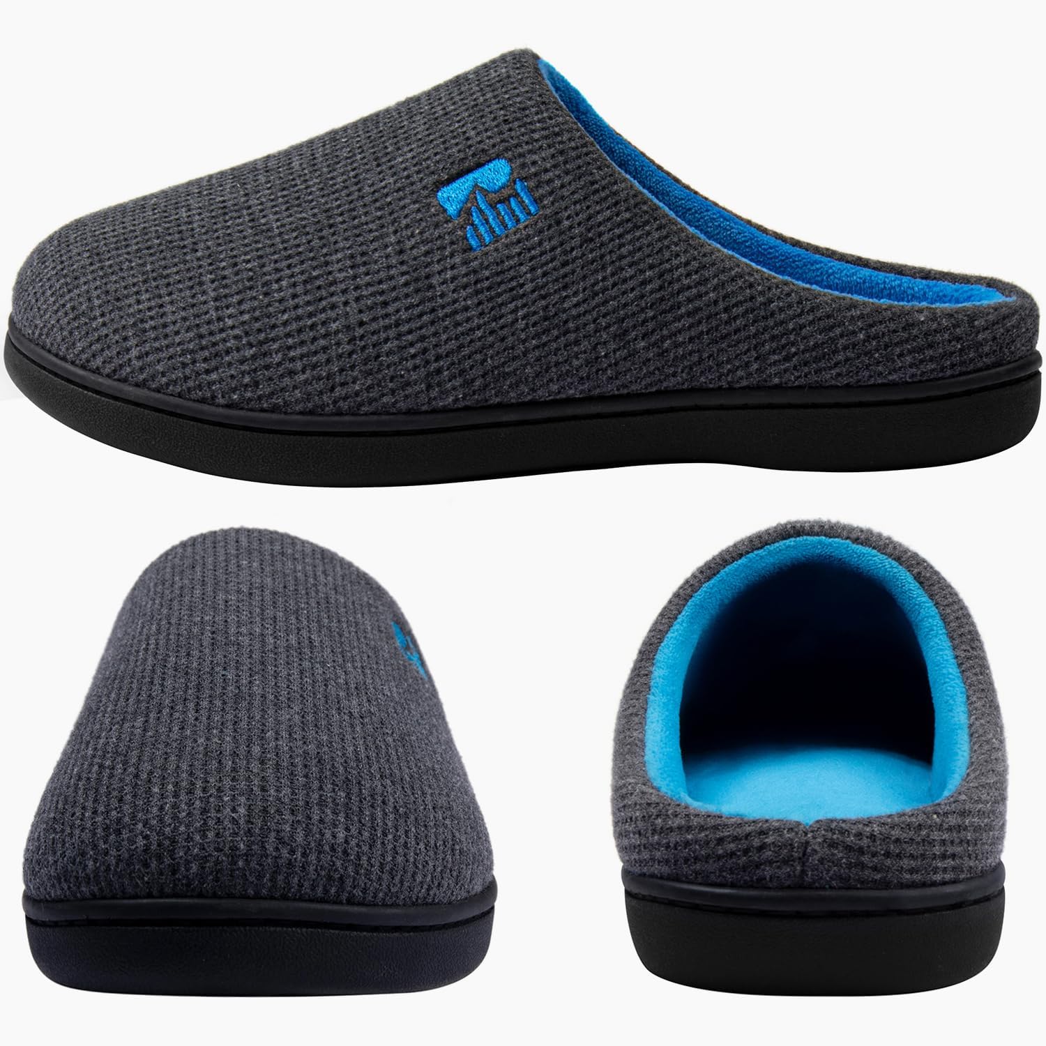 Men's Original Two-Tone Memory Foam Slipper | Slip-on, Indoor/Outdoor, House Use, Non-Slip, Machine Washable