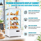 2.0 Cu.Ft. Countertop Bakery Display Refrigerator with LED Lighting, Rear Sliding Door, Air-Cooling, and Automatic