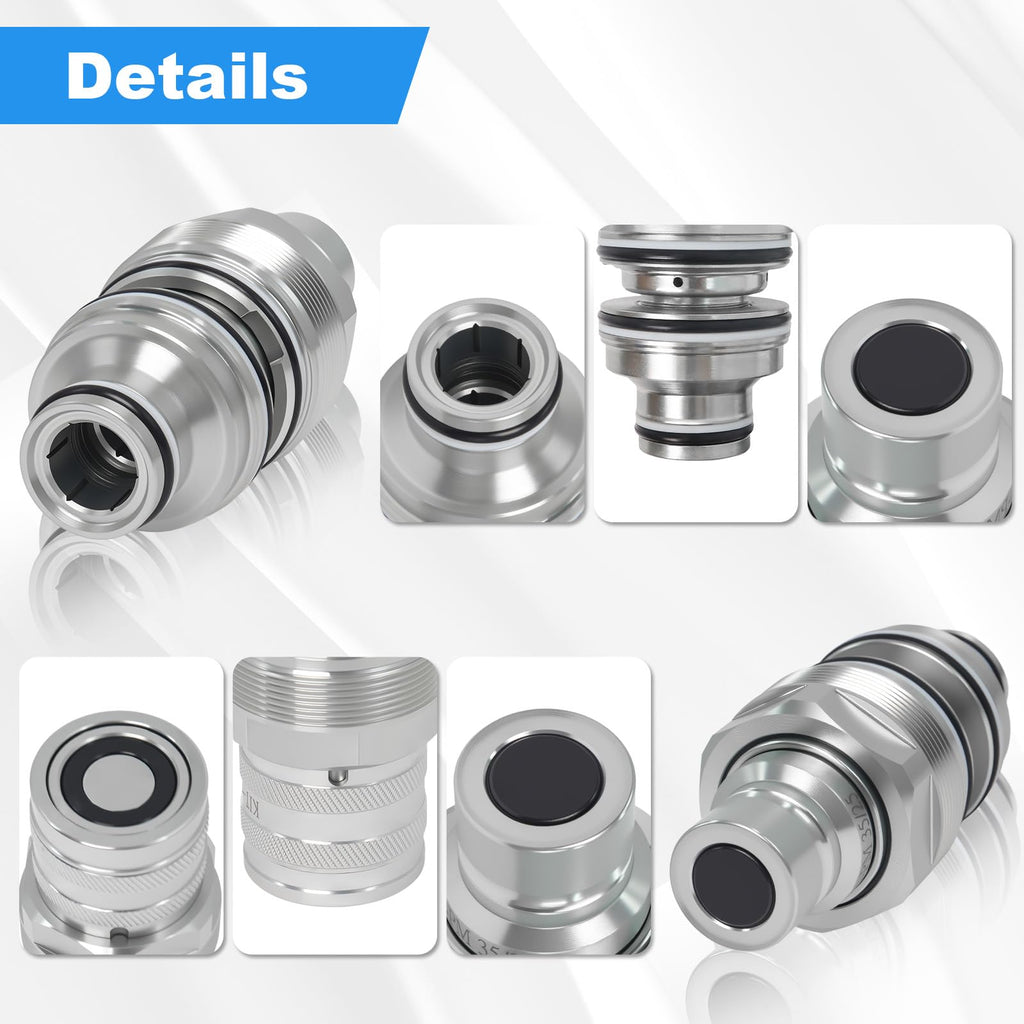 6679837 6680018 Hydraulic Coupler Set Compatible with Bobcat