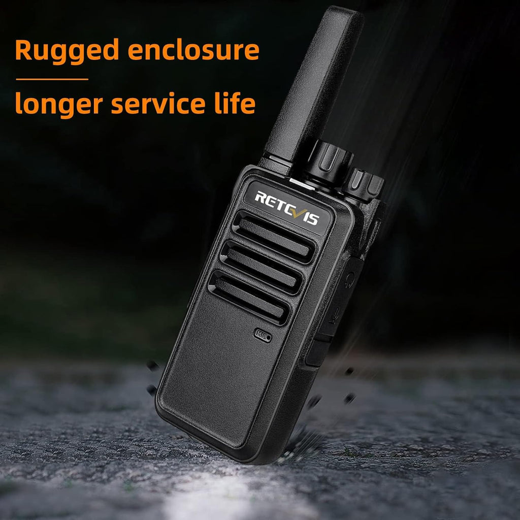 RT68 FRS Walkie Talkies for Adults Long Range (2 Pack) | for Hiking Camping, Splash-Proof & Weather-Resistant 2 Way