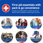 First Aid Kit All Purpose, Everyday Essentials, 300 Pieces