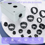 BOPOREAE 4 pcs Opened Black Snap Bushing 3-1/8" (80 mm) Mounting Diameter