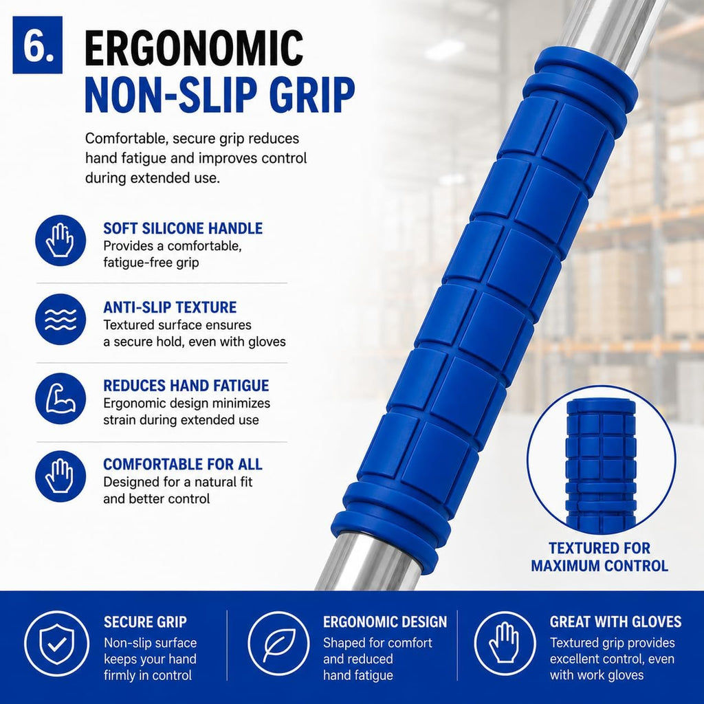 48 Inch Stretch Film Dispenser Pole Holder, Heavy Duty Long Handle Stretch Wrap Dispenser for Pallet Wrapping, Pallet