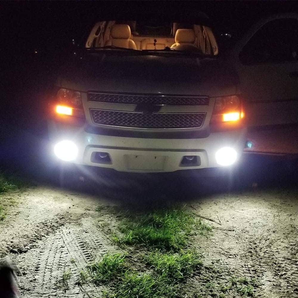 2800lm H8 H11 LED Fog Lights Bulbs, 6500K Xenon White H16 Replacement Xtreme Super Bright COB-72 SMD Cars Trucks