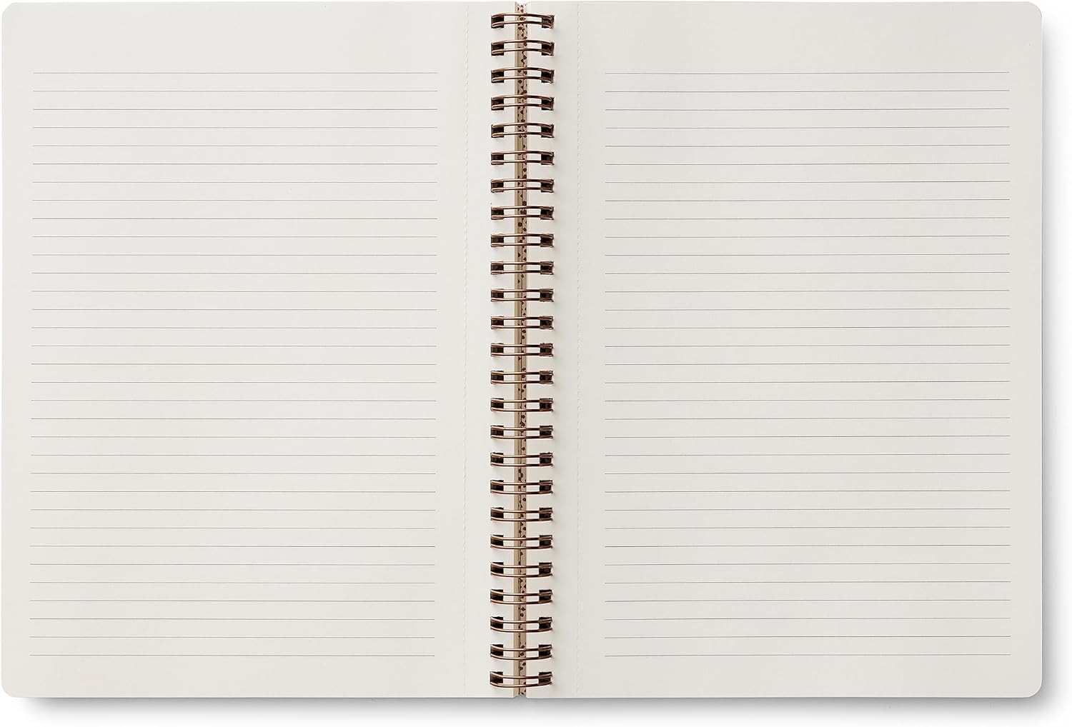Spiral Notebook | 150 Ruled Pages, Inner Storage Pocket Folders, Double-Spiral Binding, Metallic Gold Foil Accents