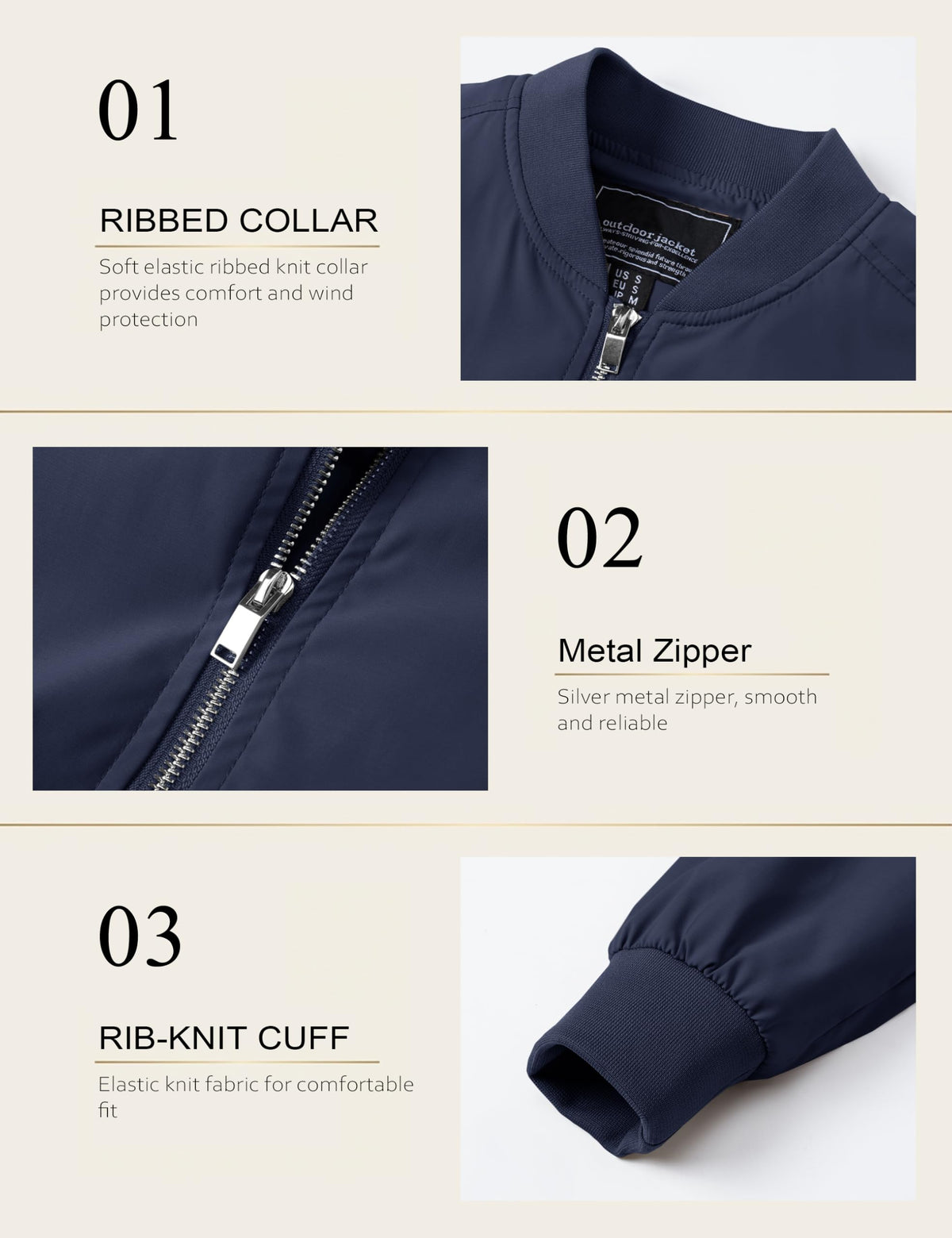 Jackets for Men Bomber Jacket Lightweight Men Jacket Lightweight Mens Windproof Jacket Baseball Coat Full Zip