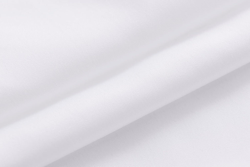 Fabric Shower Curtain Liner with Magnets Standard Size, White | Hotel Quality, 12 Button Holes, Bottom Magnets