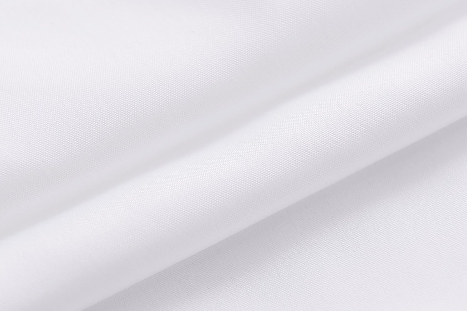 Fabric Shower Curtain Liner with Magnets Standard Size, White | Hotel Quality, 12 Button Holes, Bottom Magnets