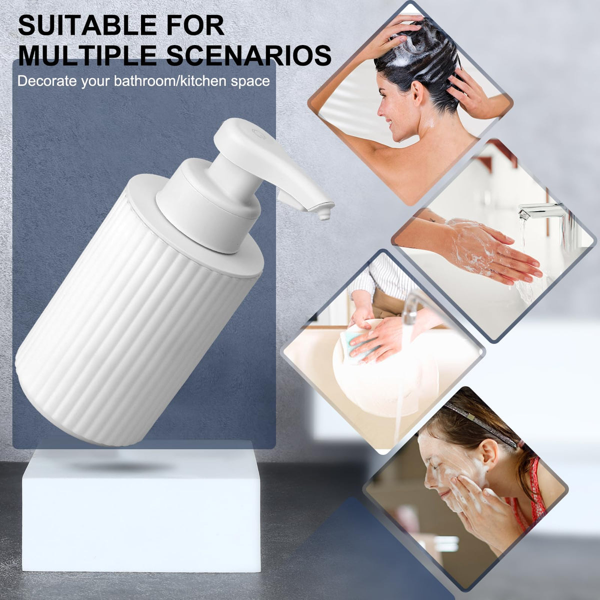 Automatic Soap Dispenser Touchless Foaming Pump 9 oz Rechargeable